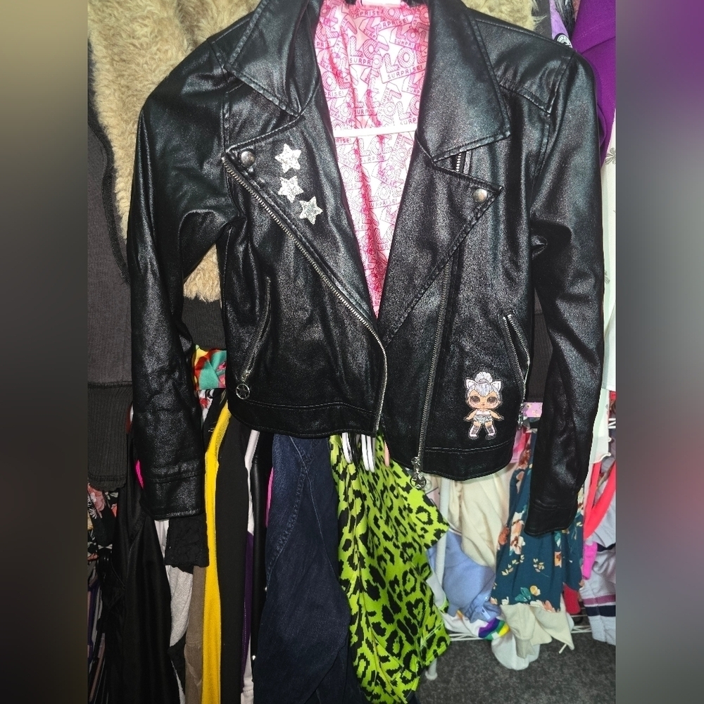 Lol Surprise Faux Leather Jacket Girls Size 6/7
